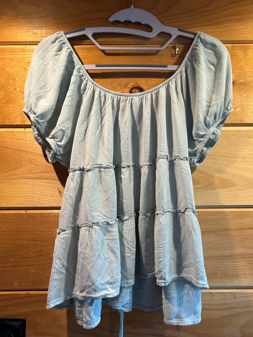 Women’s xxl baby blue tshirt blouse - Picture 2 of 3